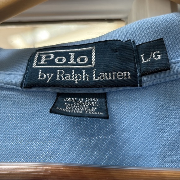 👕 RL Ralph Lauren Men’s Polo Blue LARGE - Picture 2 of 2